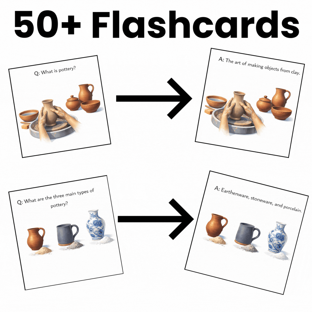 50+ Pottery Flashcards